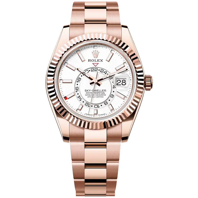 Rolex Sky-Dweller ref. 326935 white dial rose gold case rose gold bracelet 42mm