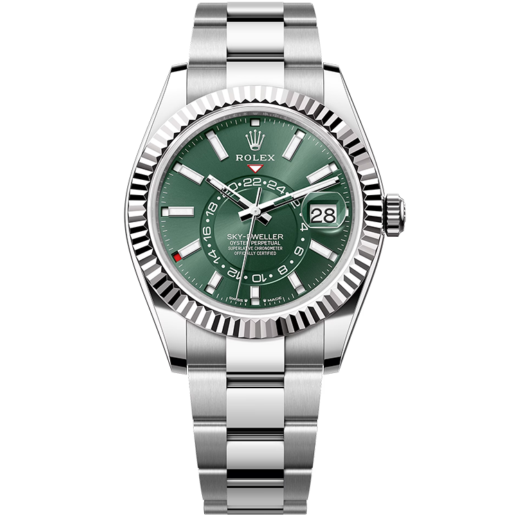 Rolex Sky-Dweller ref. 336934 green dial steel case steel bracelet 42mm