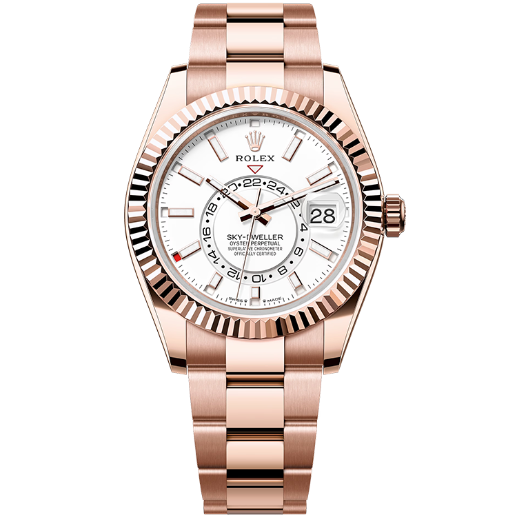 Rolex Sky-Dweller ref. 336935 white dial rose gold case rose gold bracelet 42mm