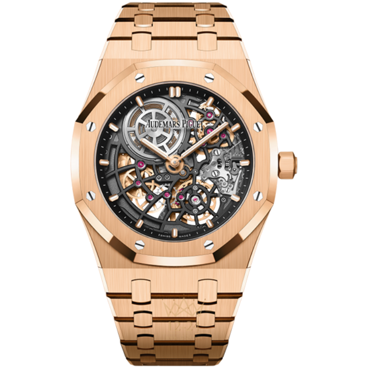 Audemars Piguet Royal Oak, 16204OR, Skeleton dial, Yellow Gold case, Yellow Gold bracelet, 39mm