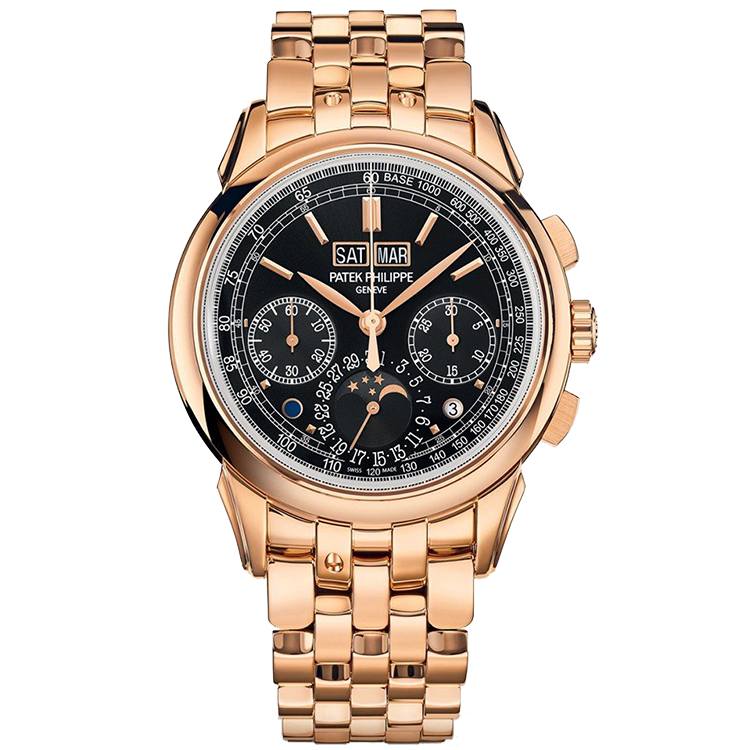 Patek Philippe Grand Complications 5270/1R black dial rose gold case rose gold bracelet 41mm
