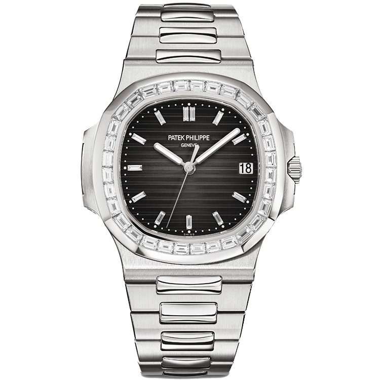 Patek Philippe Nautilus 5711/110P black dial platinum case platinum bracelet 44mm