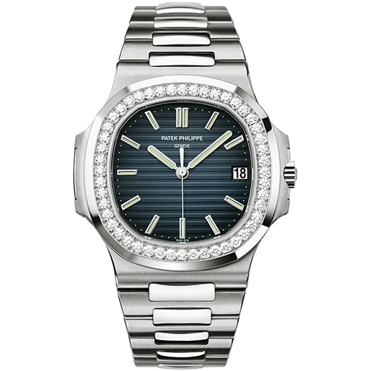 Patek Philippe Nautilus 5713/1G blue dial white gold case white gold bracelet 40mm