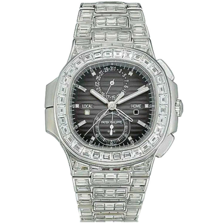Patek Philippe Nautilus 5990/1400G black dial white gold case white gold bracelet 40.5mm
