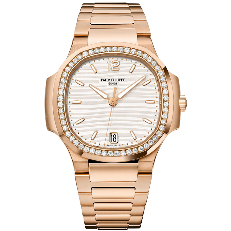 Patek Philippe Lady Nautilus 7118/1R white dial rose gold case rose gold bracelet 35mm