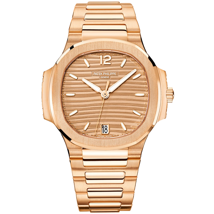 Patek Philippe Lady Nautilus 7118/1A champagne dial rose gold case rose gold bracelet 35mm
