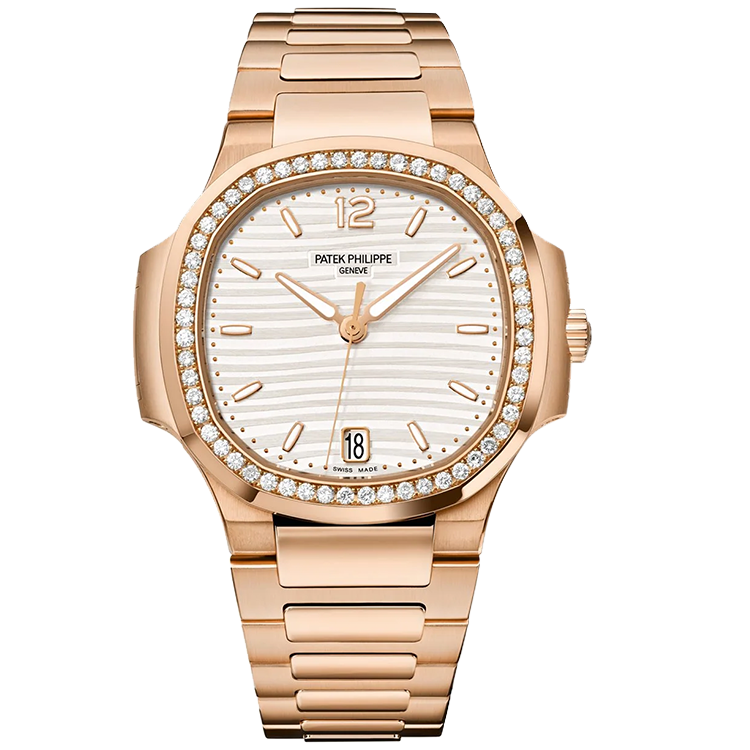 Patek Philippe Lady Nautilus 7118/1200R white dial rose gold case rose gold bracelet 35mm