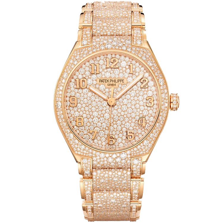 Patek Philippe Twenty~4 7300/1200A diamond pave dial rose gold case rose gold bracelet 36mm