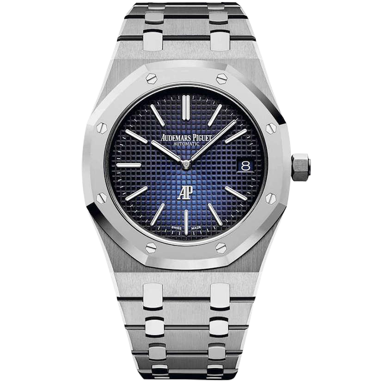 Audemars Piguet Royal Oak, 15202IP, Blue dial, Titanium case, Titanium bracelet, 39mm