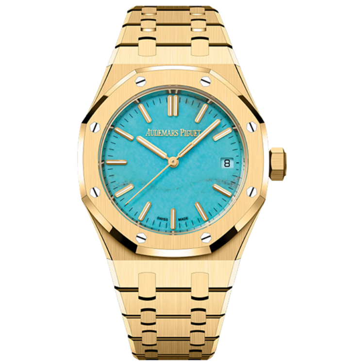 Audemars Piguet Royal Oak, 15550BA, Blue dial, Rose Gold case, Rose Gold bracelet, 37mm