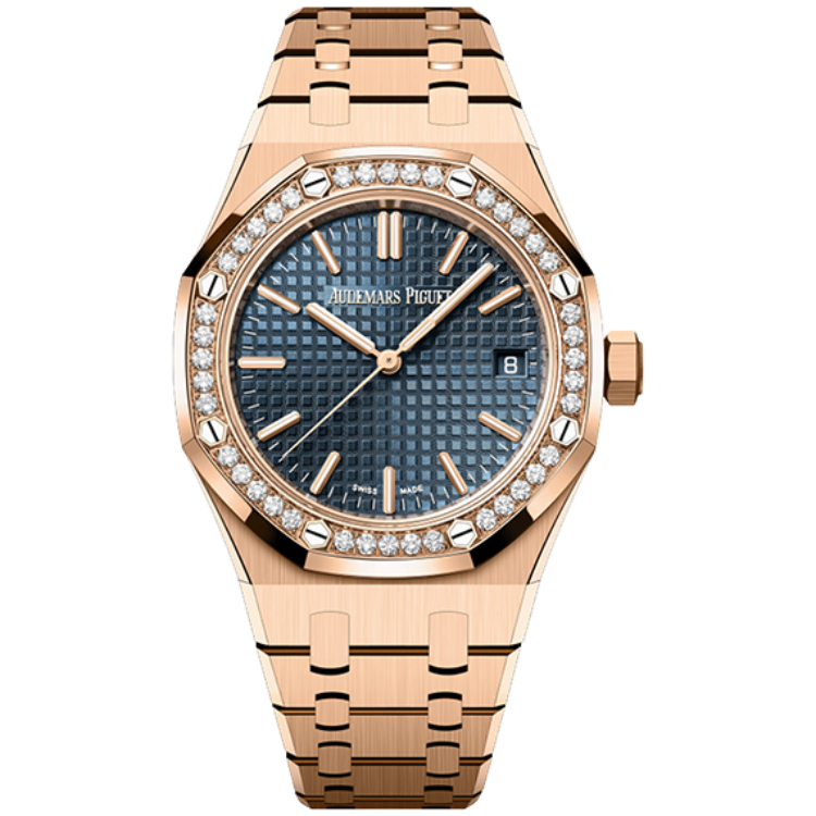 Audemars Piguet Royal Oak, 15551OR, White dial, Rose Gold case, Rose Gold bracelet, 37mm
