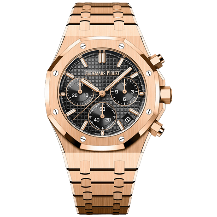 Audemars Piguet Royal Oak, 26240OR, Black dial, Rose Gold case, Rose Gold bracelet, 41mm