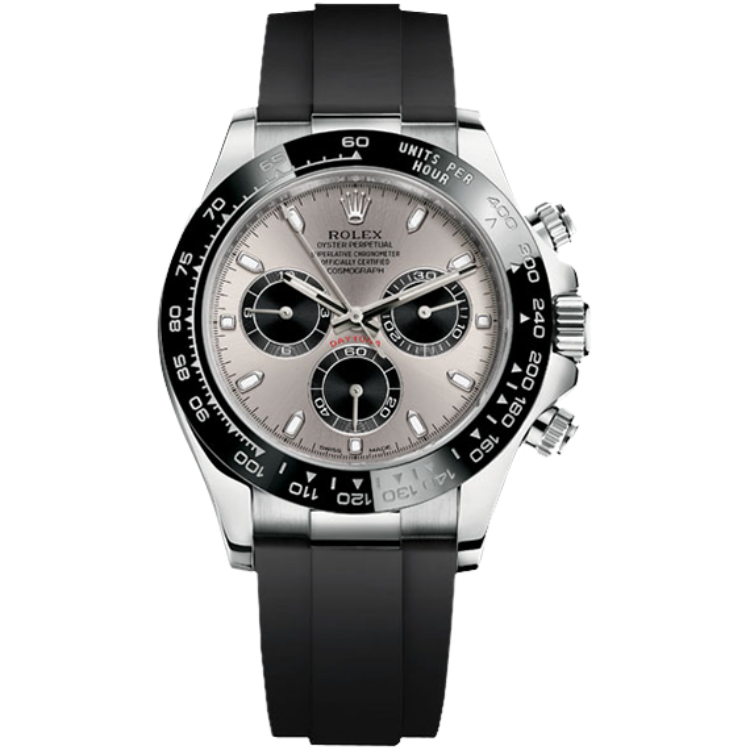 Rolex Daytona ref. 116519LN silver dial white gold case rubber bracelet 40mm