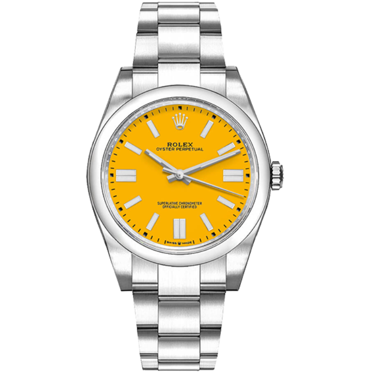 Rolex Oyster Perpetual ref. 124300 champagne dial steel case steel bracelet 41mm