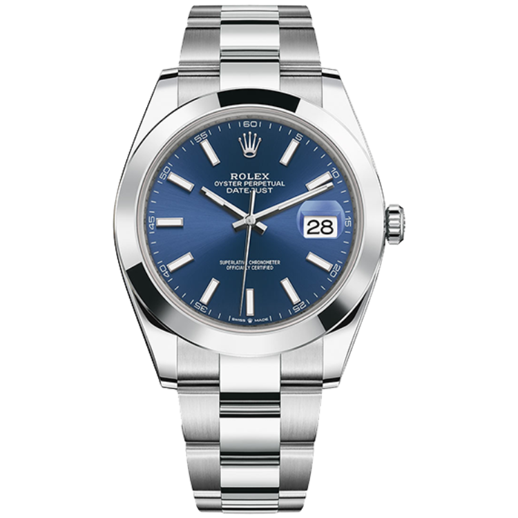 Rolex Datejust ref. 126300 blue dial steel case steel bracelet 41mm