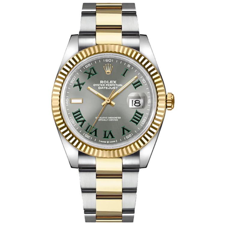 Rolex Datejust ref. 126333 grey dial steel case two-tone bracelet 41mm