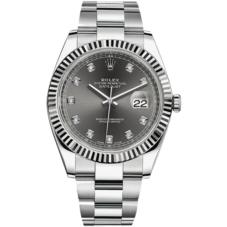 Rolex Datejust ref. 126334 grey dial steel case steel bracelet 41mm