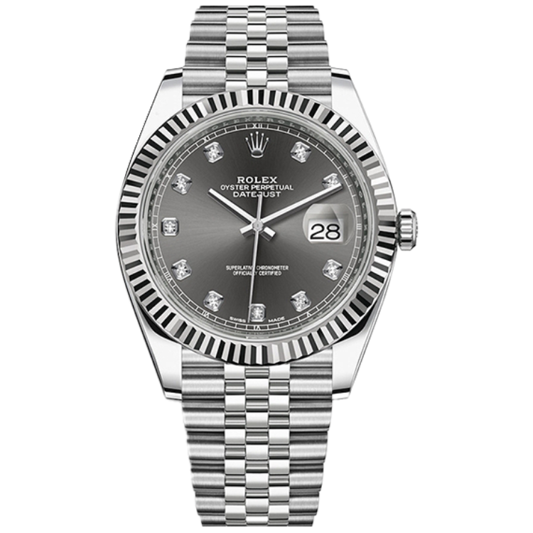 Rolex Datejust ref. 126334 grey dial steel case steel bracelet 41mm