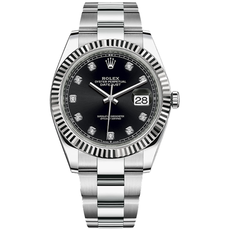 Rolex Datejust ref. 126334 black dial steel case steel bracelet 41mm