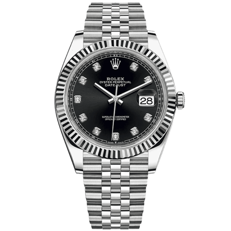 Rolex Datejust ref. 126334 black dial steel case steel bracelet 41mm