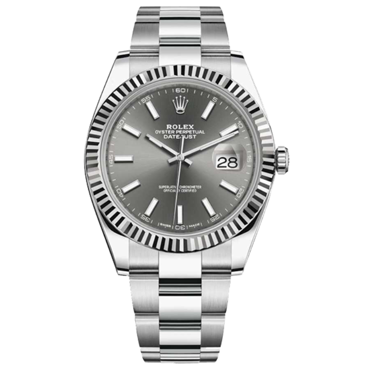 Rolex Datejust ref. 126334 grey dial steel case steel bracelet 41mm