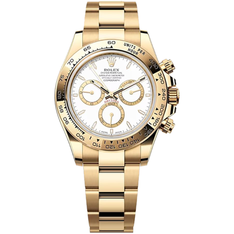 Rolex Daytona ref. 126508 white dial yellow gold case yellow gold bracelet 40mm