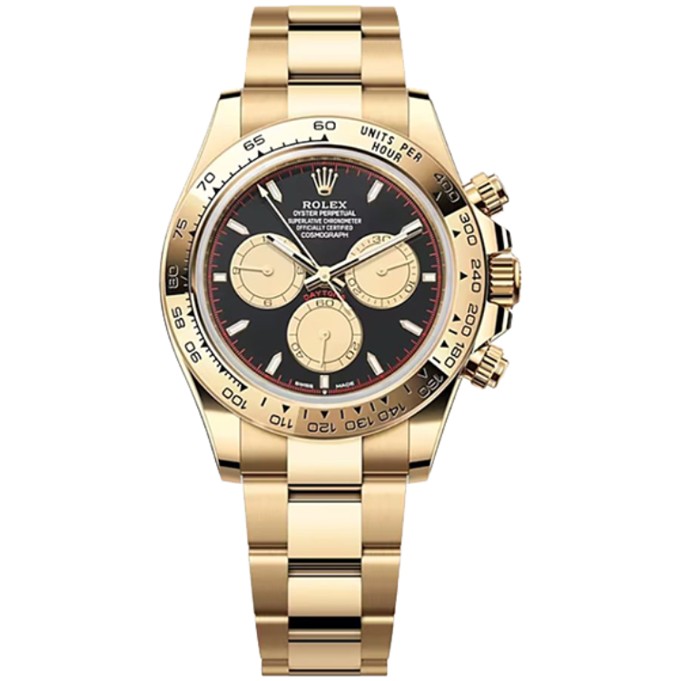 Rolex Daytona ref. 126508 black dial yellow gold case yellow gold bracelet 40mm