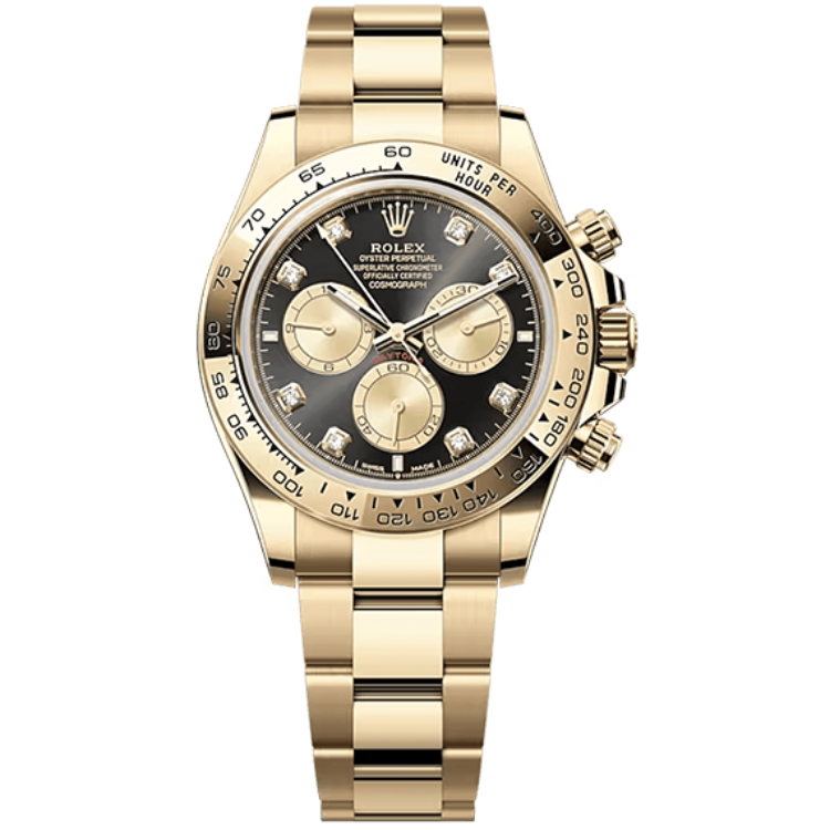 Rolex Daytona ref. 126508 black dial yellow gold case yellow gold bracelet 40mm