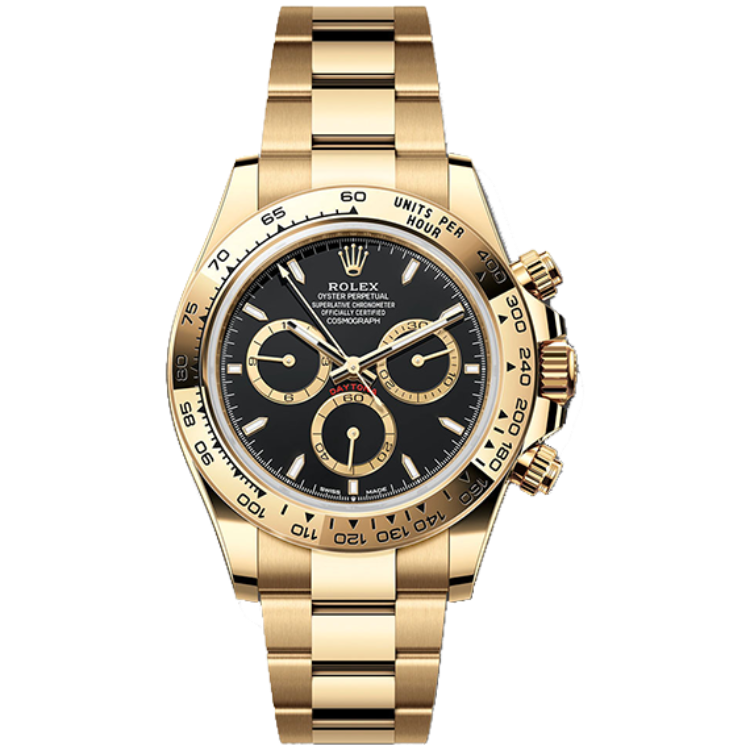 Rolex Daytona ref. 126508 black dial yellow gold case yellow gold bracelet 40mm