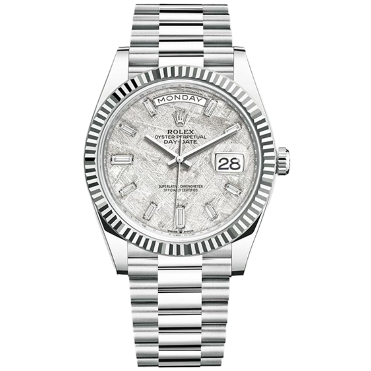 Rolex Day-Date ref. 228236 meteorite dial platinum case platinum bracelet 40mm