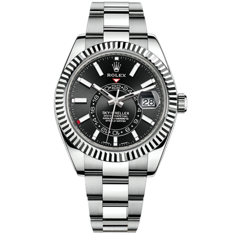 Rolex Sky-Dweller ref. 326934 black dial steel case steel bracelet 42mm