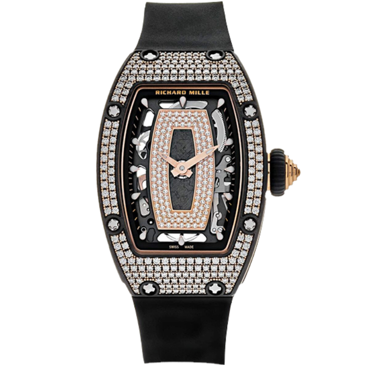 Richard Mille RM 07-01 Diamond Pave skeleton dial carbon case 46mm