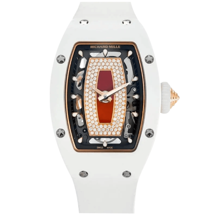 Richard Mille RM 07-01 Diamond Pave skeleton dial ceramic case 46mm
