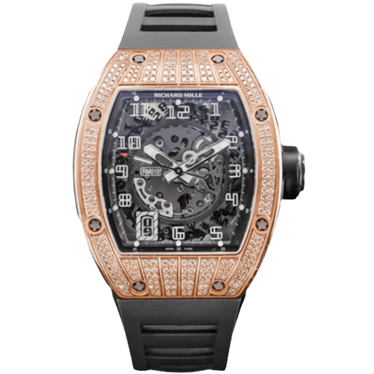 Richard Mille RM 010 Skeleton skeleton dial rose gold case 48mm