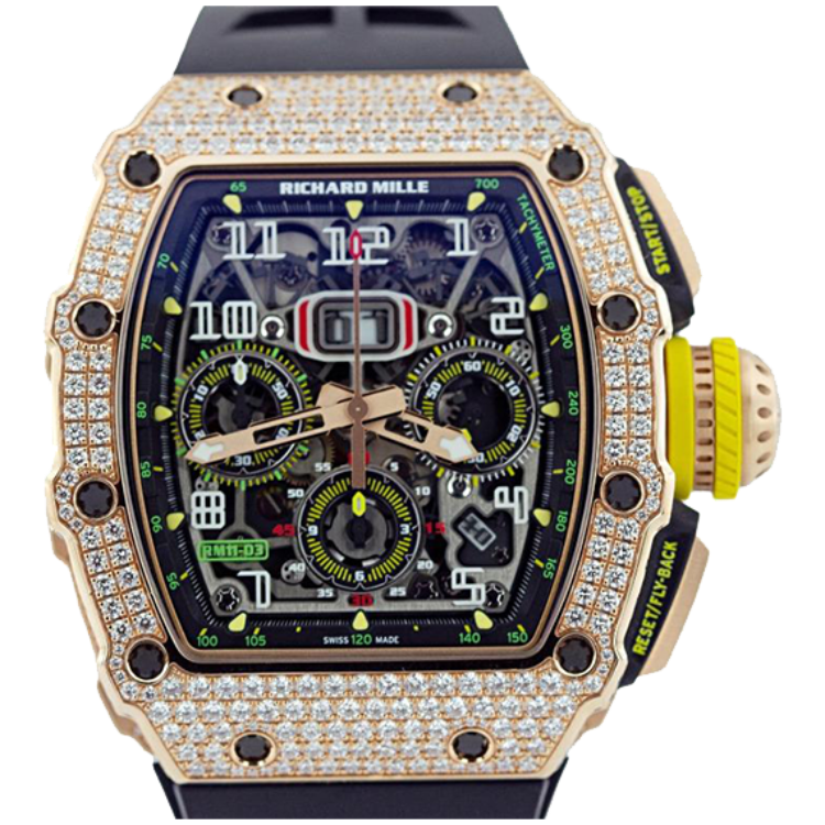 Richard Mille RM 11-03 Skeleton Felipe Massa skeleton dial rose gold case 44.5mm