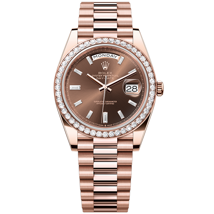 Rolex Day-Date ref. 228345RBR chocolate dial rose gold case rose gold bracelet 40mm