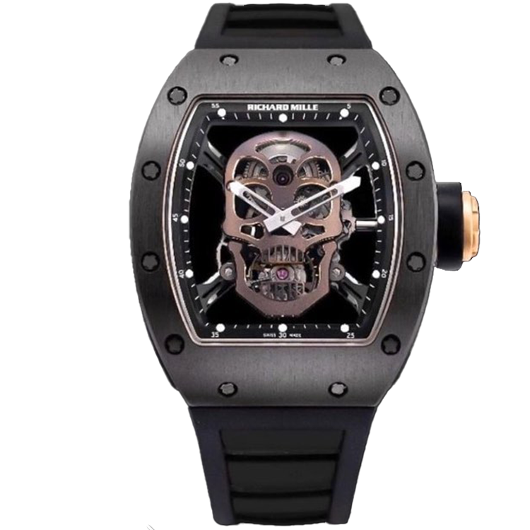 Richard Mille RM 52-01 Skull Tourbillon skeleton dial carbon case 50mm
