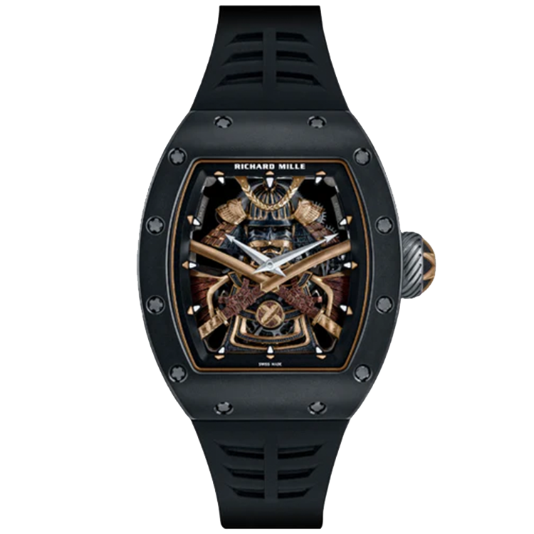 Richard Mille RM 47 Samurai Tourbillon skeleton dial yellow gold case 50mm