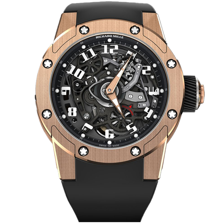 Richard Mille RM 63-01 Skeleton Dizzy Hands skeleton dial rose gold case 43mm