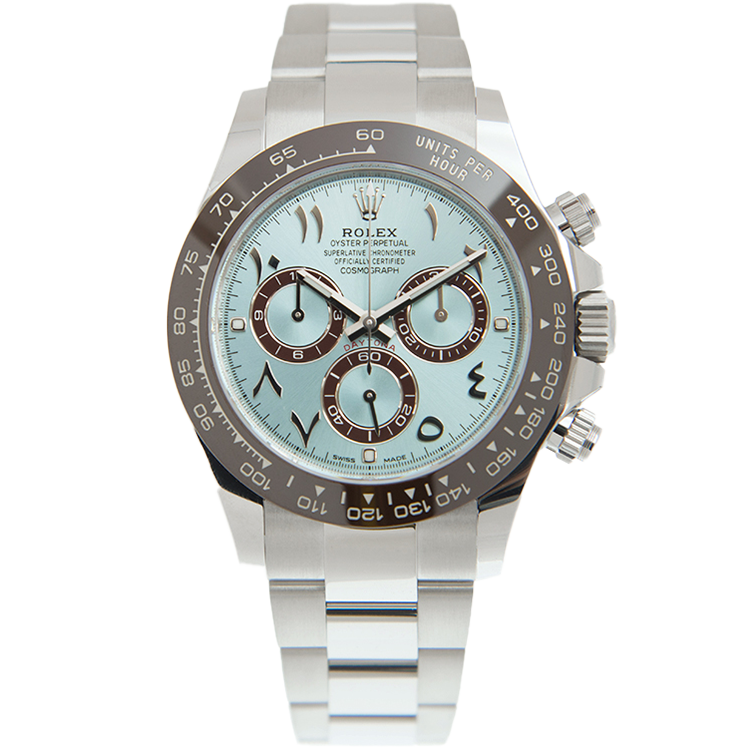 Rolex Daytona ref. 116506 blue dial platinum case platinum bracelet 40mm