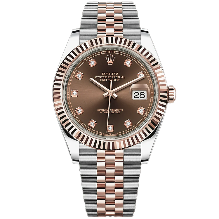 Rolex Datejust ref. 126331 chocolate dial steel case two-tone bracelet 41mm