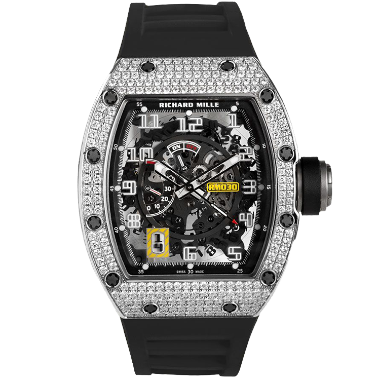 Richard Mille RM 030 Skeleton skeleton dial white gold case 50mm