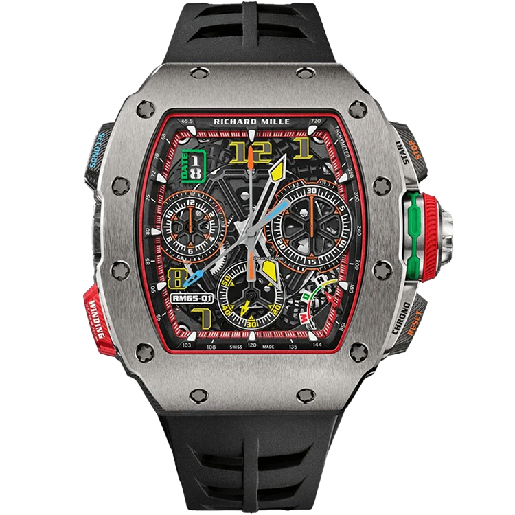 Richard Mille RM 65-01 Skeleton Chronograph skeleton dial titanium case 50mm