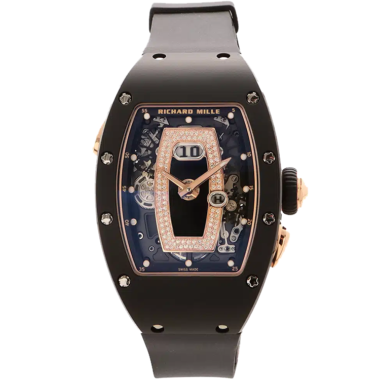 Richard Mille RM 037 Diamond Pave skeleton dial rose gold case 46mm