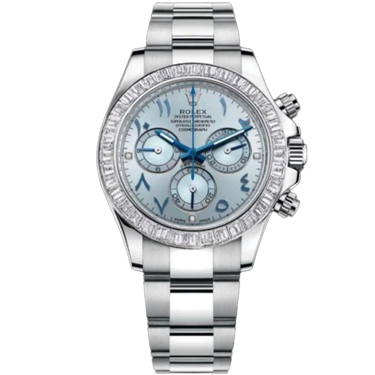 Rolex Daytona ref. 116576TBR blue dial platinum case platinum bracelet 40mm