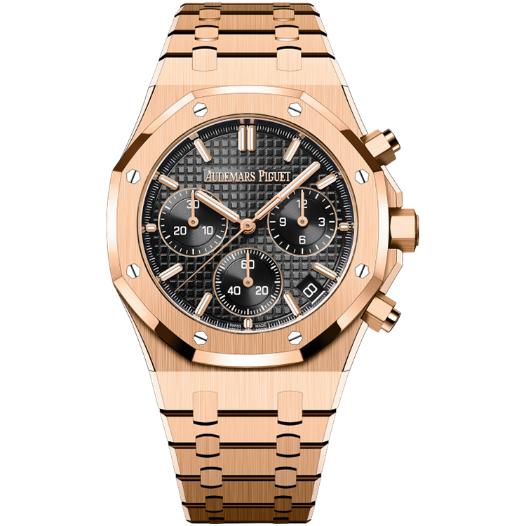 Audemars Piguet Royal Oak, 26240OR, Black dial, Rose Gold case, Rose Gold bracelet, 41mm