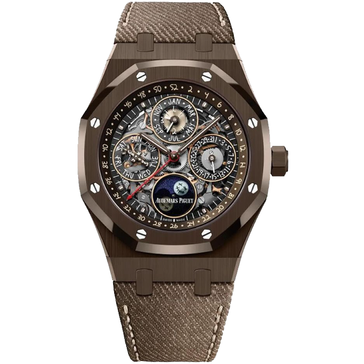 Audemars Piguet Royal Oak, 26585CM, Skeleton dial, Ceramic case, Fabric bracelet, 41mm