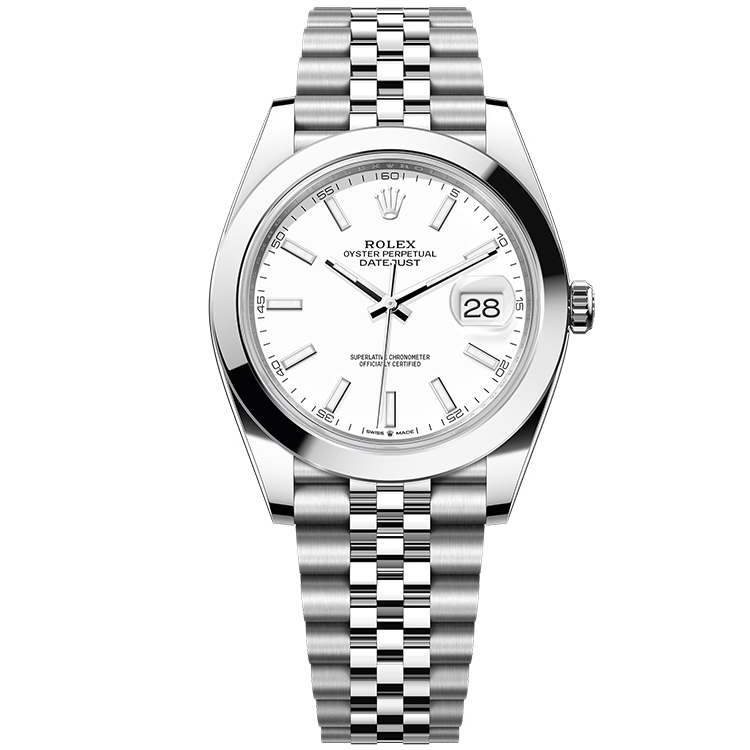 Rolex Datejust ref. 126300 white dial steel case steel bracelet 41mm
