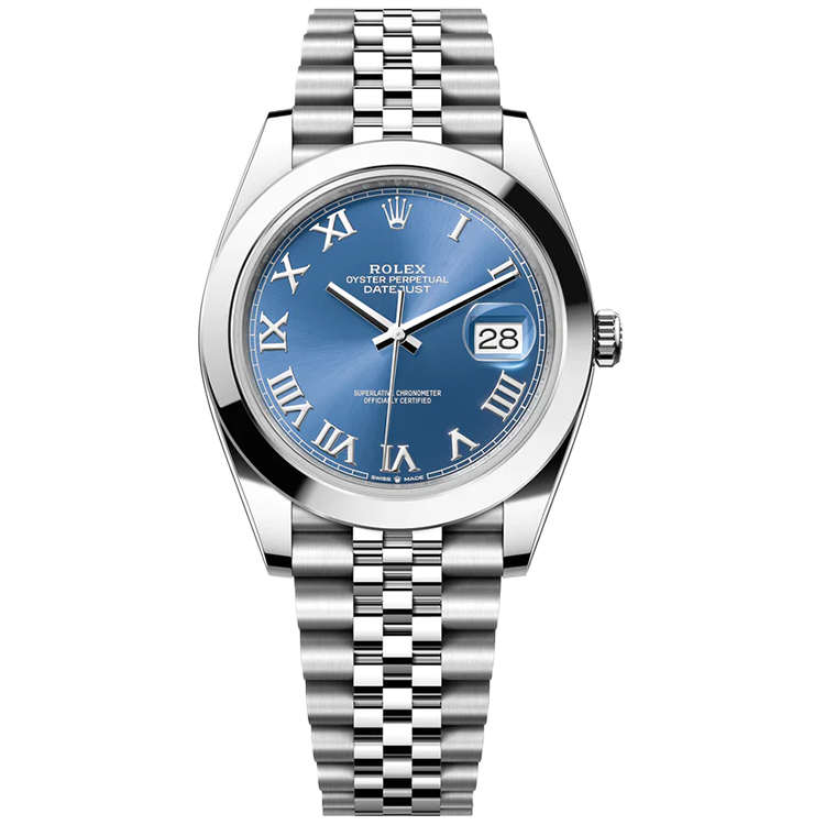 Rolex Datejust ref. 126300 blue dial steel case steel bracelet 41mm