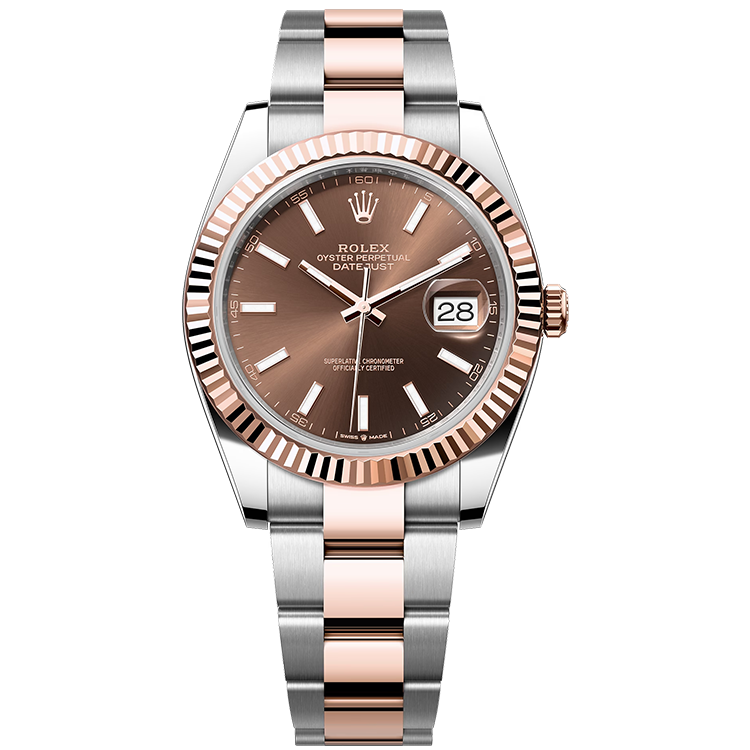 Rolex Datejust ref. 126331 chocolate dial steel case two-tone bracelet 41mm